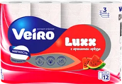 Туалетная бумага Veiro Luxoria Арома Арбуз 3-сл. 12шт