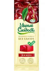 Конфеты Умные сладости Вишня желейные со стевией 90г