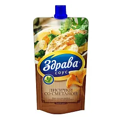 Соус Лисички со сметаной 42% 200г Здрава