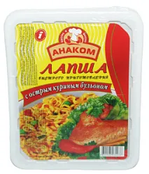 Анаком лапша со вкусом курицы ОСТРАЯ лоток 90г