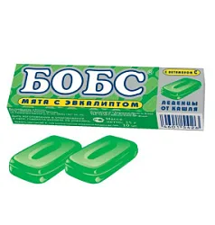 Леденцы Бобс мята с эвкалиптом и витамином С 35г