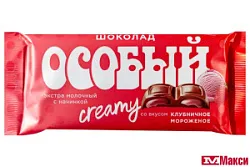 Шоколад Особый со вкусом клубничное мороженое 82г КФК
