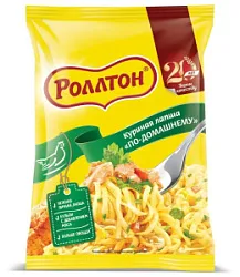 Лапша быстрого приготовления яичная Роллтон Куриная по-домашнему 85г пакет