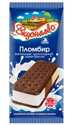 Мороженое ВКУСНЯЕВО Пломбир ван./крем-брюле/шок. в сахарном печенье 80г Челны Холод 838 БЗМЖ