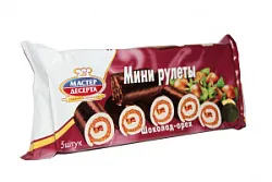 Рулет Мастер Десерта шок-орех.крем мини-рулет 175г