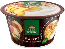 Йогурт Персик-Курага-Орехи-Мед 3,2% 0,18 кг  Село Зеленое