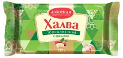 Халва подсолнечная с арахисом 250г Азовская КФ