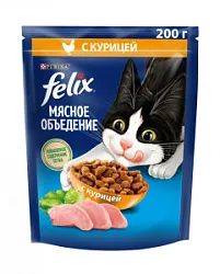Корм для животных Феликс Мясное объедение Курица 200г