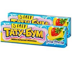 Жевательная резинка Бубабом тутти-фрутти с татуировкой для девочек 4г