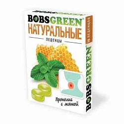 Леденцы "BOBSGREEN" прополис с мятой 32г