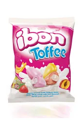 Конфеты жевательные мягкие Ibon Toffee (Ибон тоффи) c фруктовым вкусом и молочной начинкой ассорти