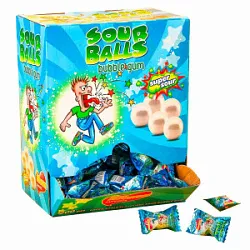 Sour Balls жев.резинка шарики супер кислая/шипучка 3,5г