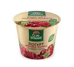 Йогурт Брусника- Малина  3,5% Пл/ст  0,12 кг  Село Зеленое