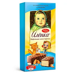 Торт вафельный Аленка со сливочным вкусом и миндалем 250г КО