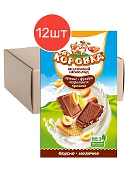 Шоколад Коровка с арахисом, фундуком и ваф.крошкой 75г РФ
