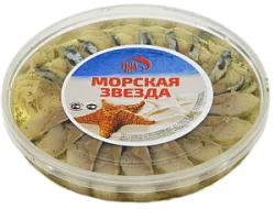 Ассорти "Морская звезда " филе скумбрии  и сельди в масле 150 г Рыба-меч