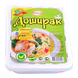 Лапша быстрого приготовления Доширак Курица 90г лоток