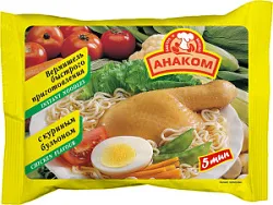 Лапша б/п Анаком со вкус. курицы Острая пакет 90г