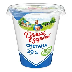 Сметана 20% Домик в деревне 300г БЗМЖ