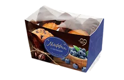 Маффин с черникой 2шт в кор 160г(9) ХлебПром