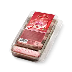 Эклеры клубничные со сливочно-заварным кремом 235г Mirel
