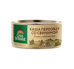 Консервы мясные Каша перловая со свининой 325г Село Зеленое