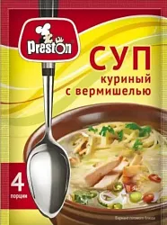 Суп куриный с вермишелью 60гр Preston