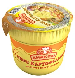 Пюре картофельное быстрого пригото с грибами и жаренным луком 40г стакан Анаком