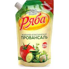 Майонез Ряба Провансаль классич.50,5% 350мл ГОСТ д/пак доз.